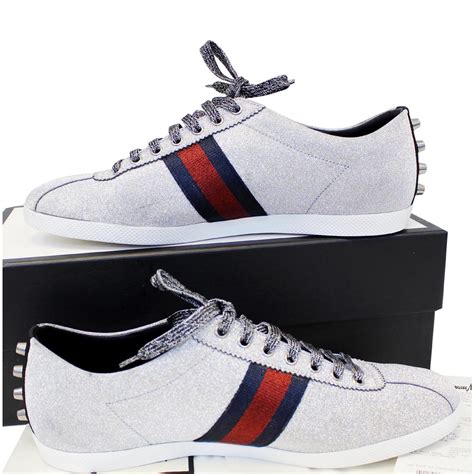 gucci silver sneakers